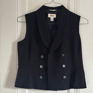 Vintage Talbots Petites Black Vest